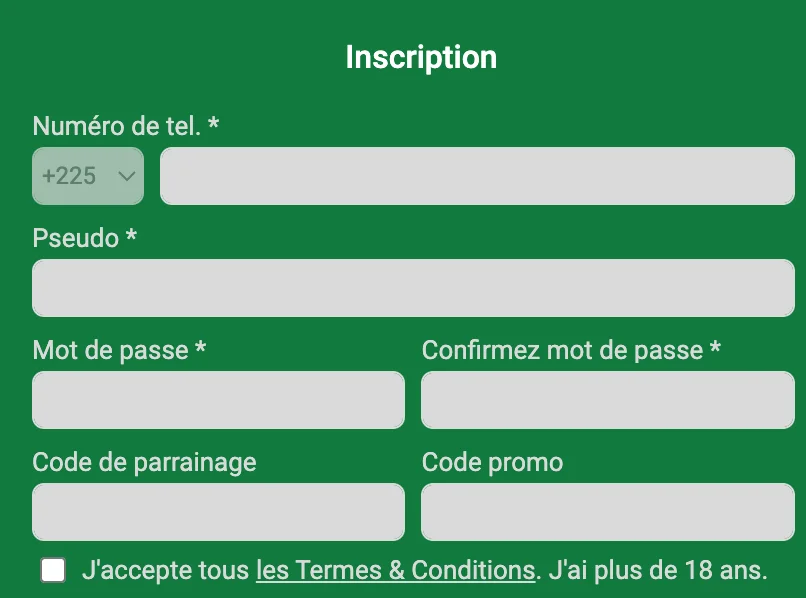Étapes illustrées pour démarrer et s'inscrire sur Sportcash